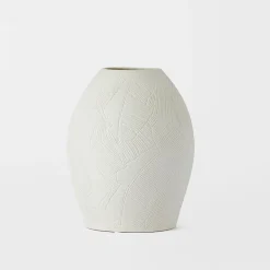 Linear Leaf Ceramic Vase Tall