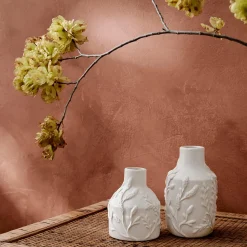 Lucia Embossed Ceramic Vase Mediume