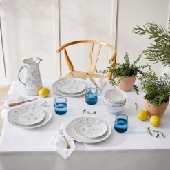 Lucinda Oval Platter - Blue/White