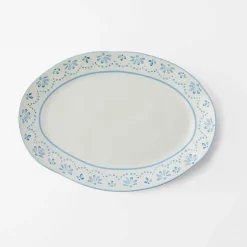 Lucinda Oval Platter - Blue/White