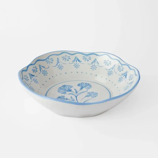 Lucinda Serving Bowl - Blue/White