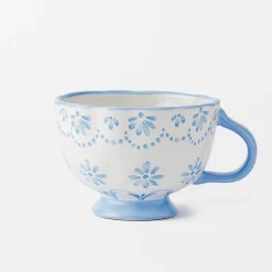 Lucinda Tea Cup - Blue/White
