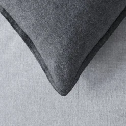 Lusso Reversible Brushed Cotton Quilt Cover - Ink Blue