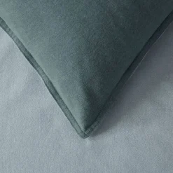 Lusso Reversible Brushed Cotton Quilt Cover - Ink Blue