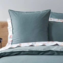 Lusso Reversible Brushed Cotton Quilt Cover - Ink Blue