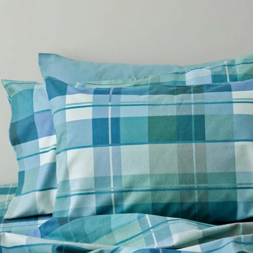 Madison Flannelette Sheet Set - Blue
