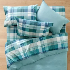 Madison Flannelette Sheet Set - Blue
