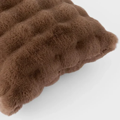 Malmo Faux Fur Cushion - Ivory