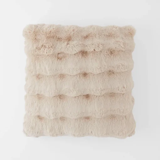 Malmo Faux Fur Cushion - Ivory