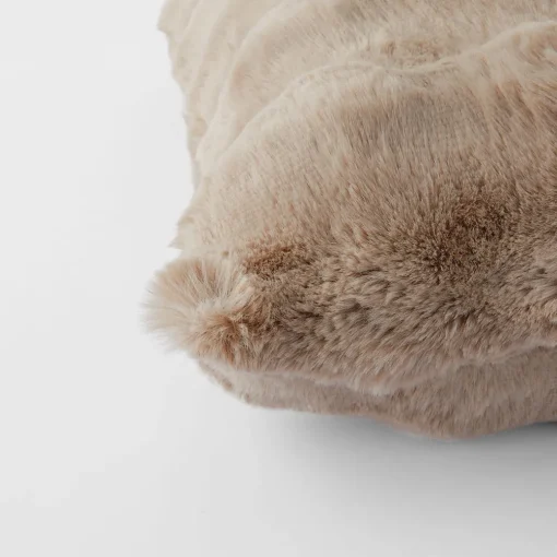 Malmo Faux Fur Cushion - Ivory