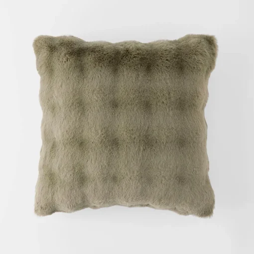 Malmo Faux Fur Cushion - Ivory