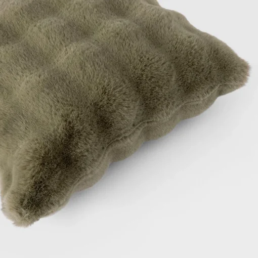 Malmo Faux Fur Cushion - Ivory