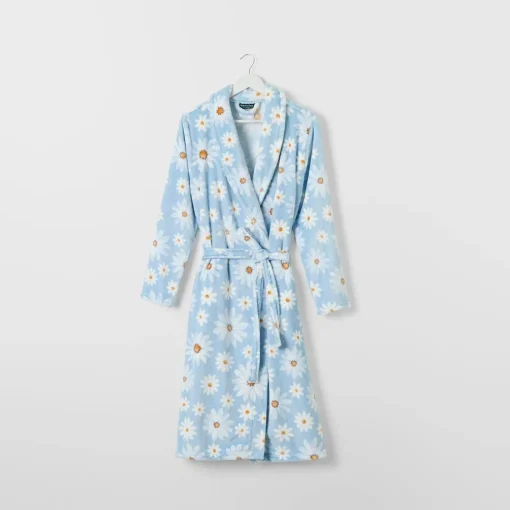 Marguerite Printed Plush Robe