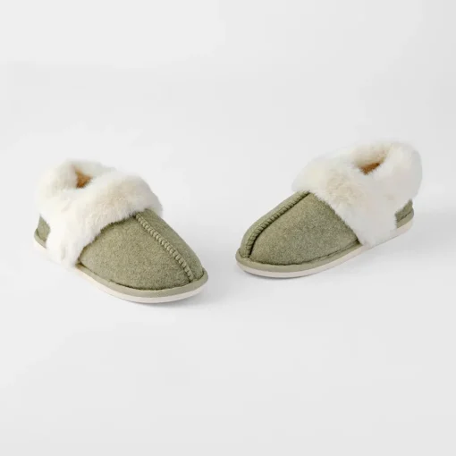 Marle Felt Slippers - Sage