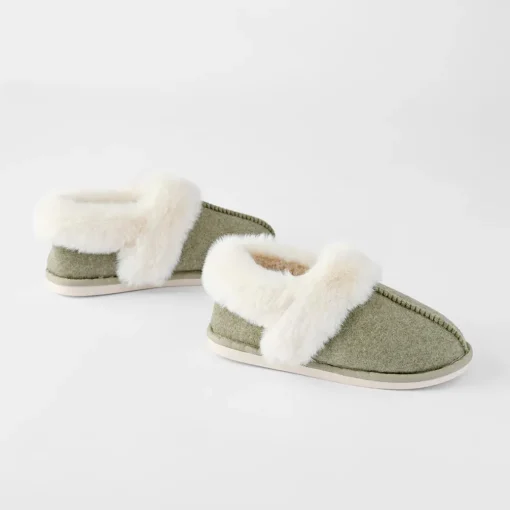 Marle Felt Slippers - Sage