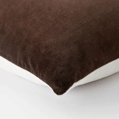 Meera Velvet Linen Cushion - Olive Green