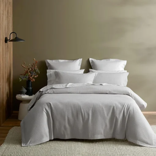 Metro Quilt Cover - Silver