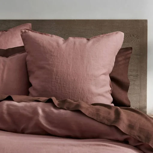 Milano Linen Quilt Cover - Rose