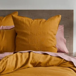 Milano Linen Quilt Cover - Mustard