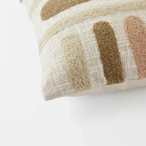 Milla Tufted Cushion - Ivory/Blue
