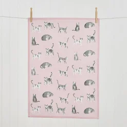 Misty Cats Tea Towel