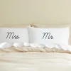 MR/MRS Standard Reversible Pillowcase - White