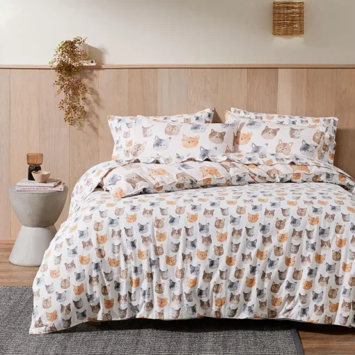 Nala Reversible Flannelette Quilt Cover Set