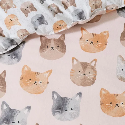 Nala Reversible Flannelette Quilt Cover Set
