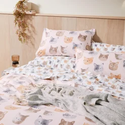 Nala Reversible Flannelette Quilt Cover Set