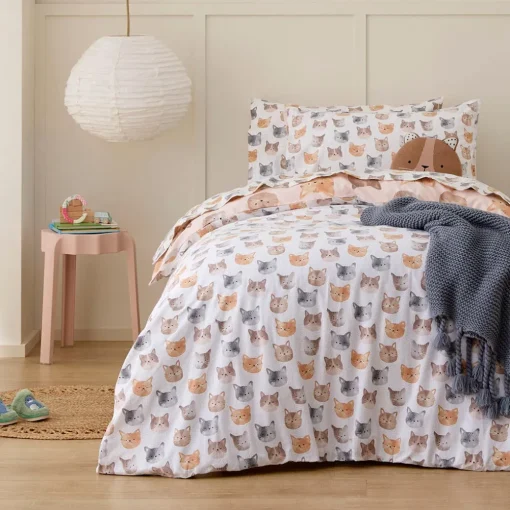 Nala Reversible Flannelette Quilt Cover Set