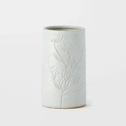 Natalia Debossed Ceramic Vase Small
