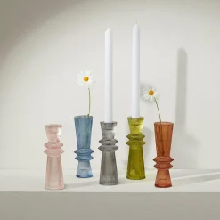 Nellie Candle Holder - Dark Green