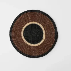 Nyla Placemat - Brown/Navy