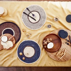 Nyla Placemat - Brown/Navy