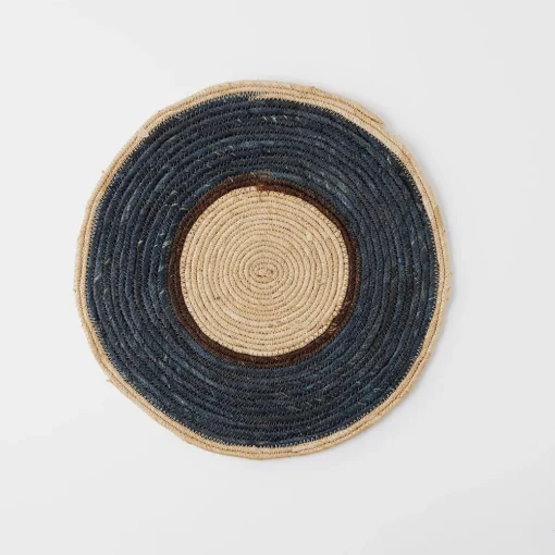 Nyla Placemat - Brown/Navy