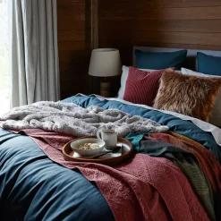 Olsen Linen/Cotton Quilt Cover - Green