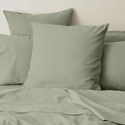 Olsen Linen/Cotton Quilt Cover - Green