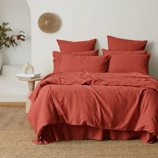 Olsen Linen/Cotton Quilt Cover - Green