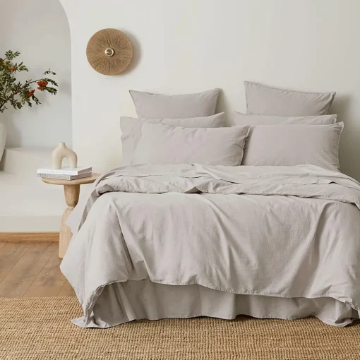 Olsen Linen/Cotton Quilt Cover - Green