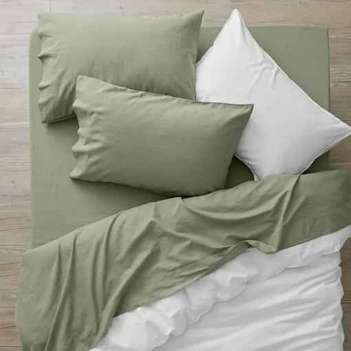 Olsen Linen/Cotton Sheet Set - White