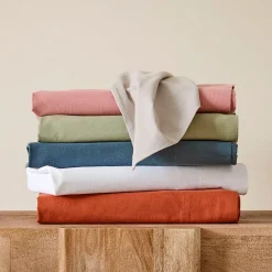 Olsen Linen/Cotton Sheet Set - White