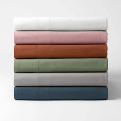 Olsen Linen/Cotton Sheet Set - White