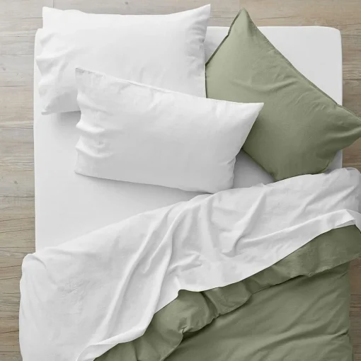Olsen Linen/Cotton Sheet Set - White
