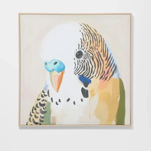Parakeet Framed Canvas