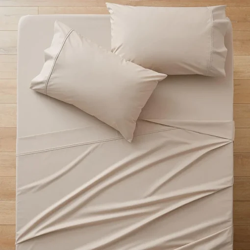 Perfects 250 TC Cotton Blend Sheet Separates - Stone