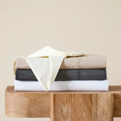 Perfects 250 TC Cotton Blend Sheet Separates - Stone