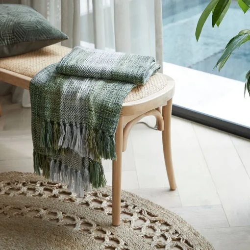 Peru Check Throw - Blue Multi