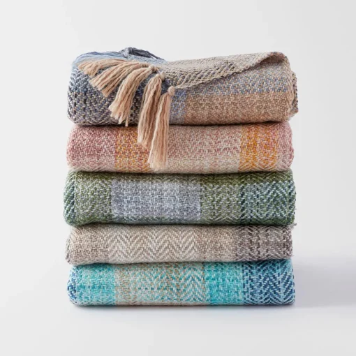 Peru Check Throw - Blue Multi