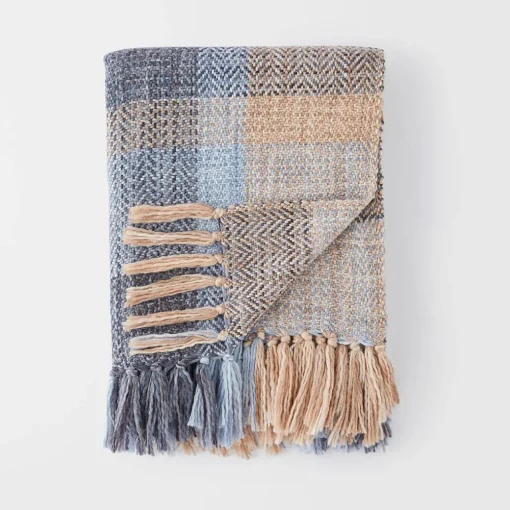 Peru Check Throw - Blue Multi