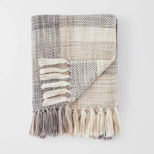 Peru Check Throw - Blue Multi